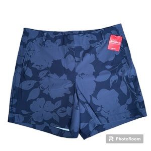 Spanx Womens Sunshine Shorts Navy Floret 6” Inseam no tag